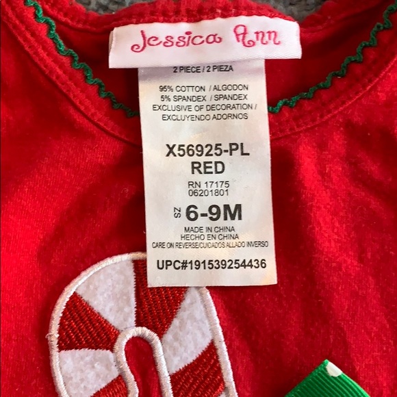 Jessica Ann Christmas Top - 6-9M - Picture 2 of 2